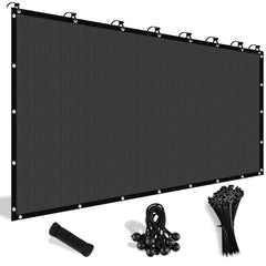 Shade&Beyond 8' x 12' sun shade cloth dark gray front view