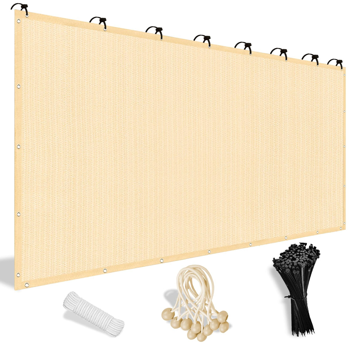 Shade&Beyond 90% Sun Shade Cloth 12' x 16' front view