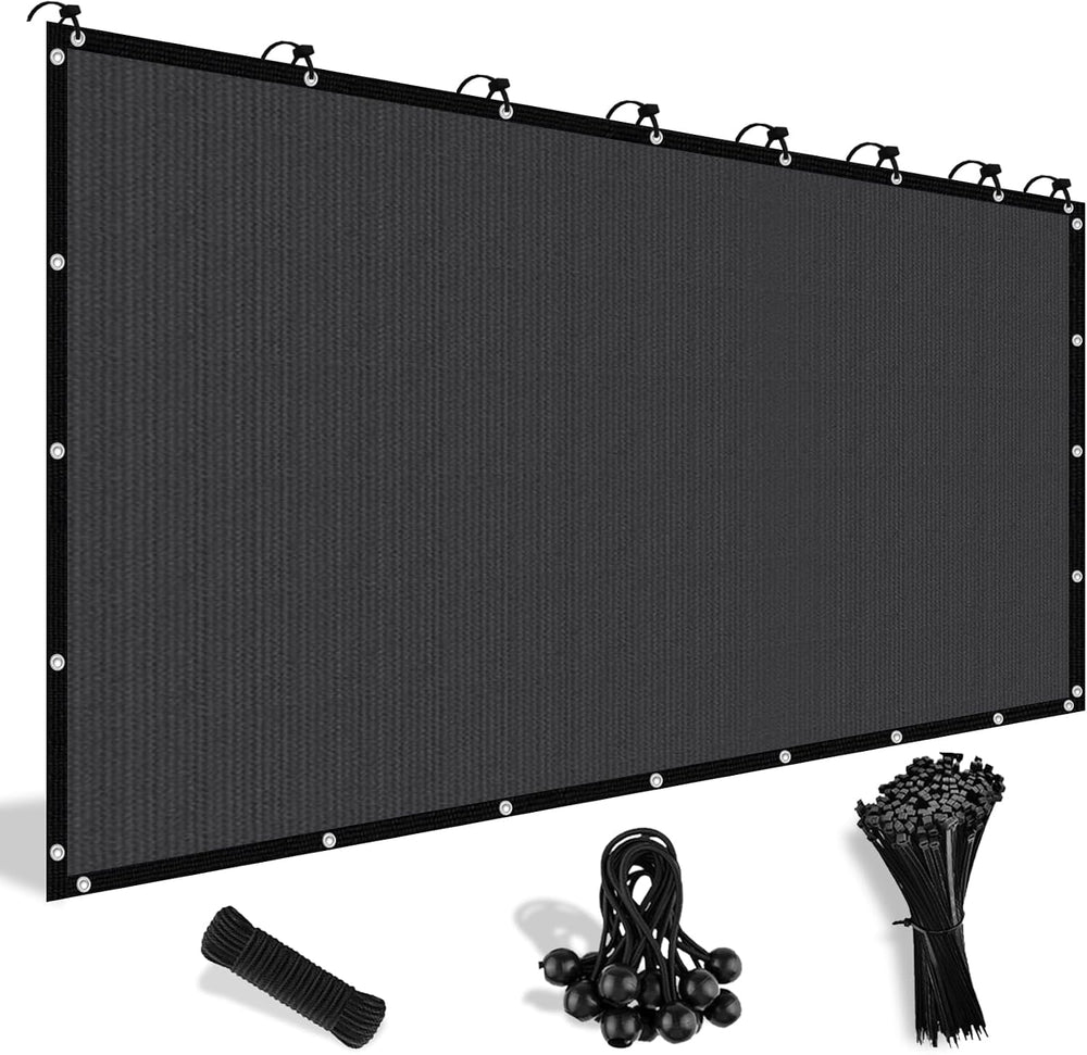 Shade&Beyond 90% Sun Shade Cloth 12' X 20' dark gray front view