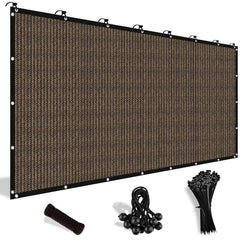 Shade&Beyond 90% Sun Shade Cloth 4' X 12' Mocha front view
