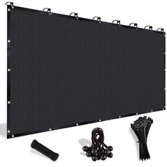 Shade&Beyond 90% Sun Shade Cloth 5' X 10' black front view