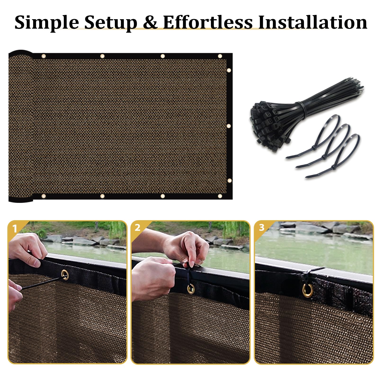 Shade&Beyond Fence Privacy Screen in outdoor setting