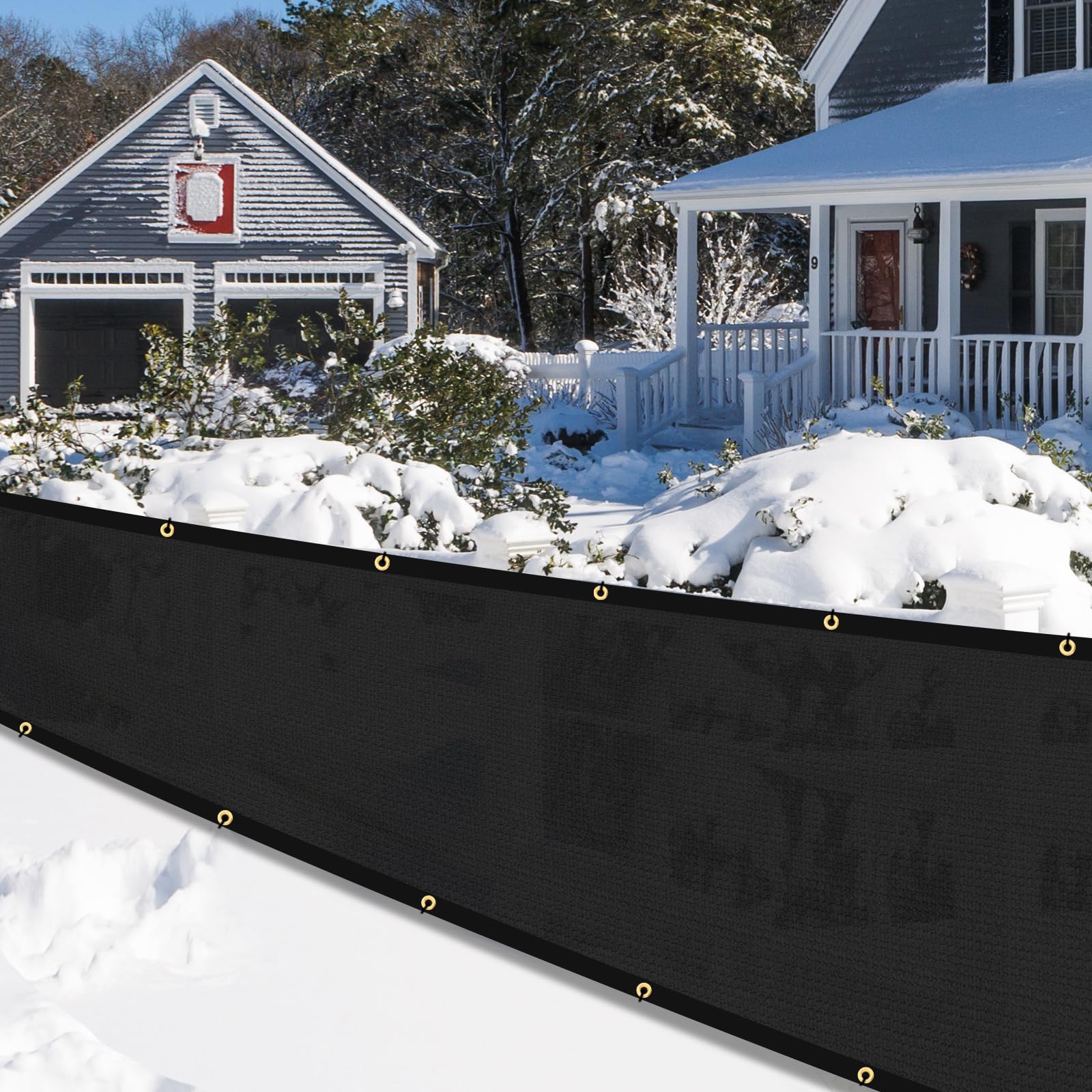 Shade&Beyond Privacy Screen Fence displayed in a garden setting