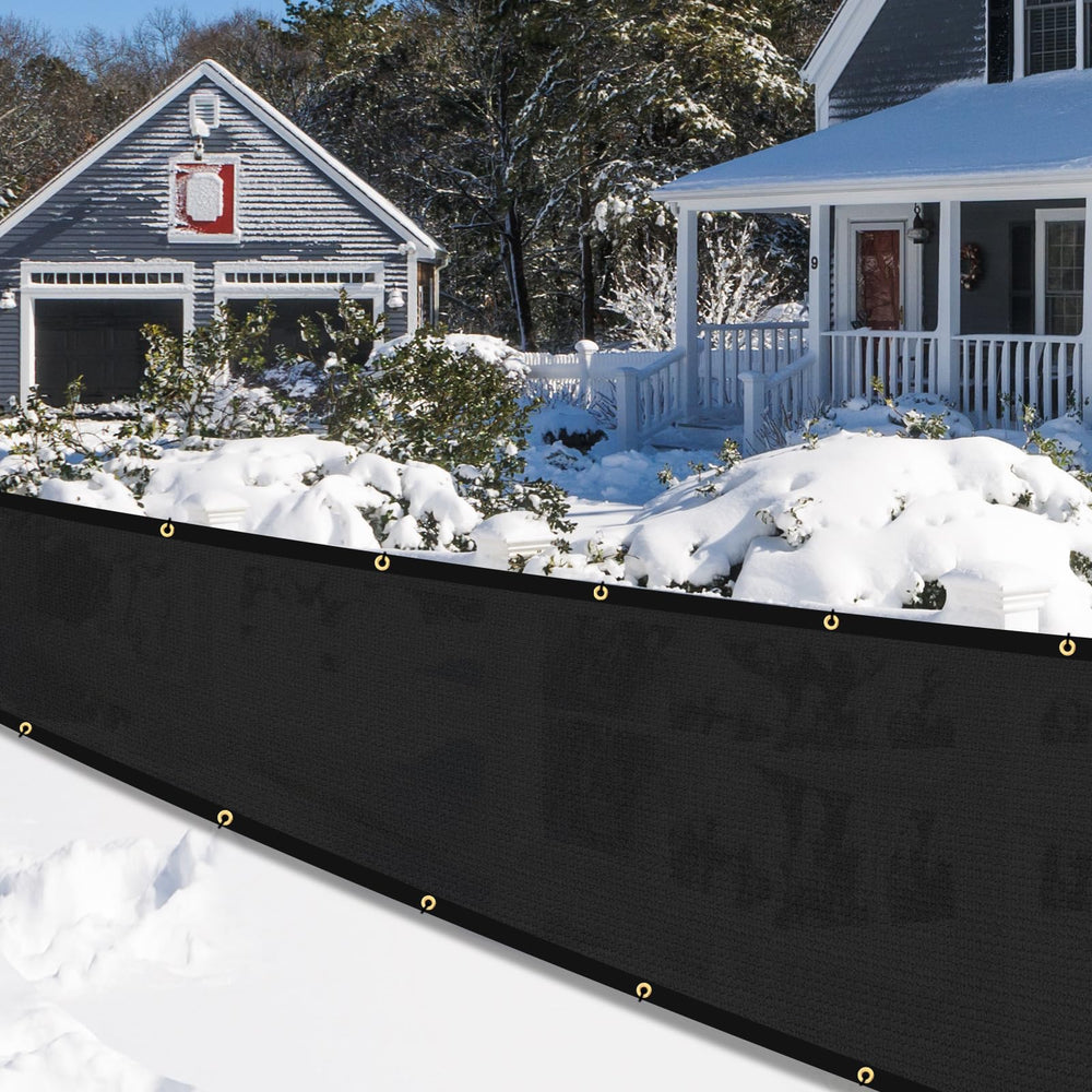 Shade&Beyond Privacy Screen Fence displayed in a garden setting