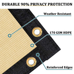 Shade&Beyond privacy screen installed on a backyard fence