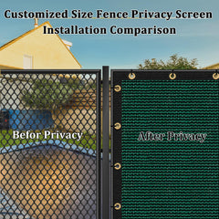 Shade&Beyond privacy screen installed on a backyard fence