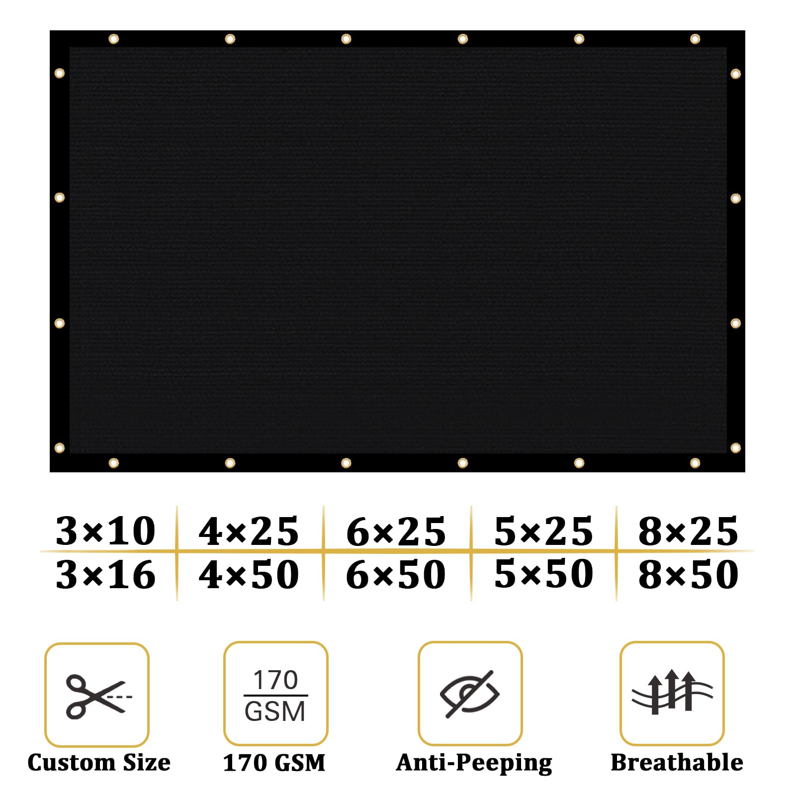 Shade&Beyond privacy screen secured with zip ties