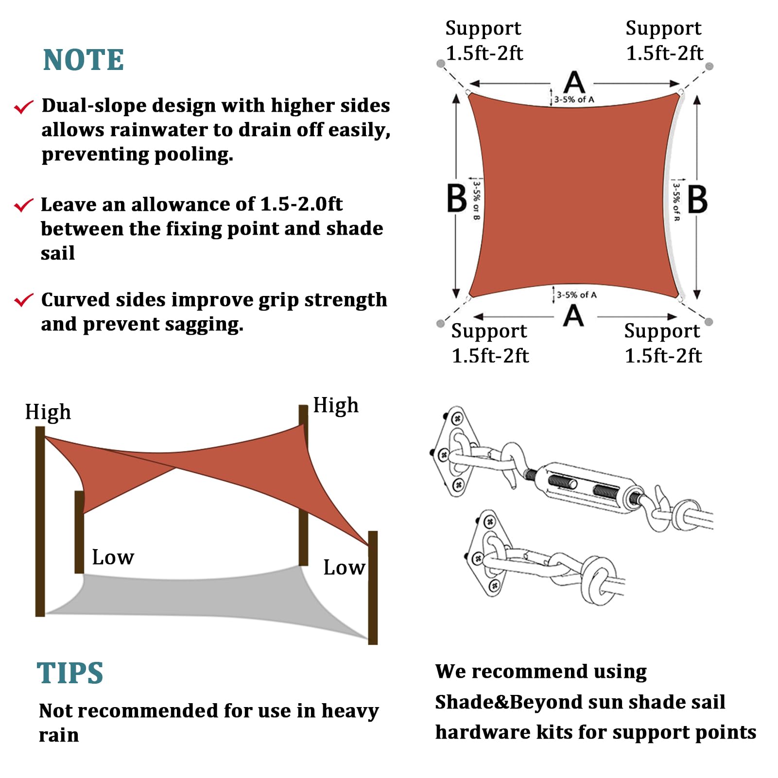 Shade&Beyond Shade Sail installation guide