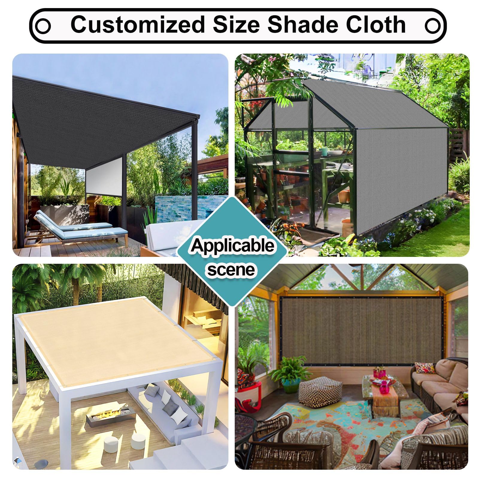 Shade&Beyond Sun Shade Cloth installed in a backyard