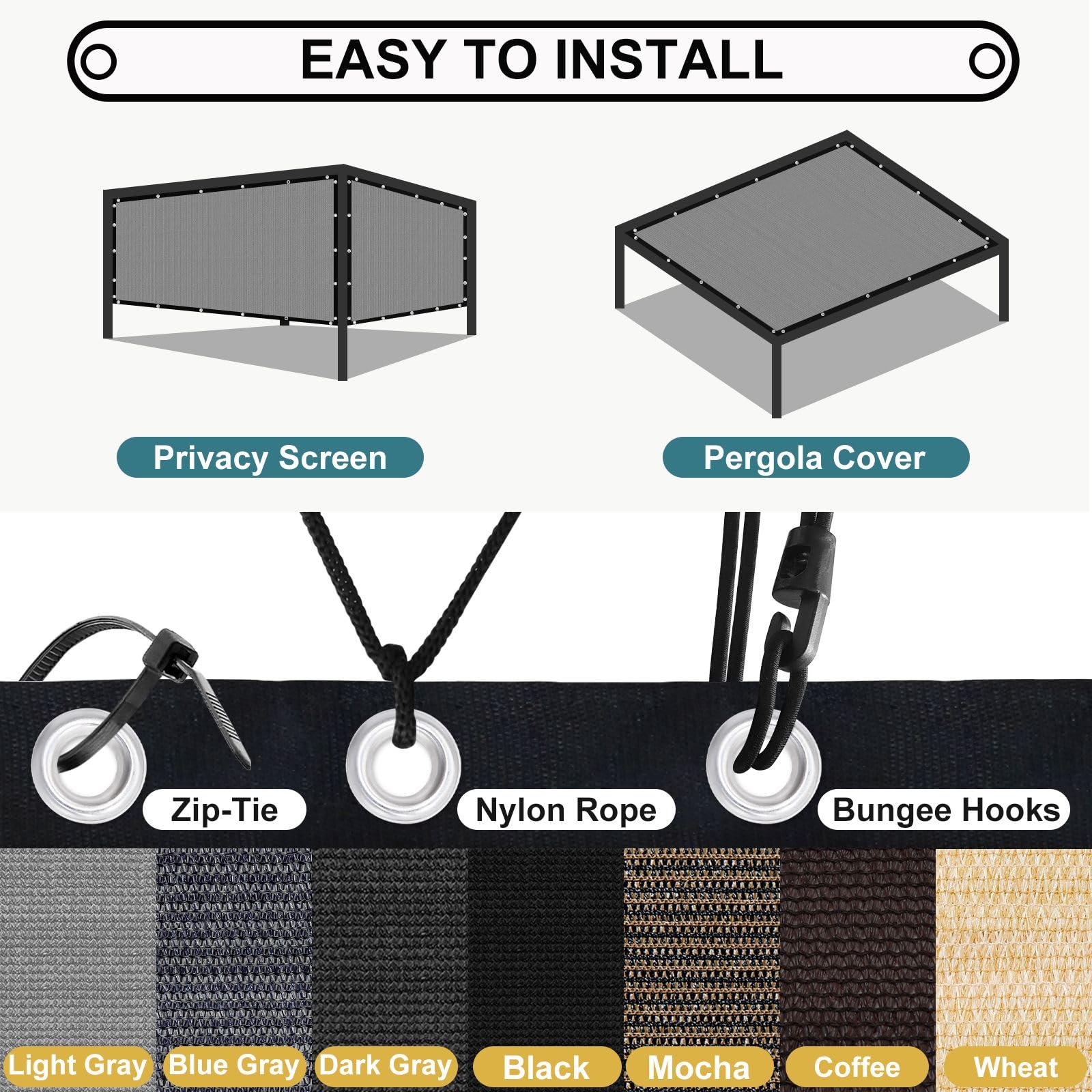 Shade&Beyond sun shade cloth packaging