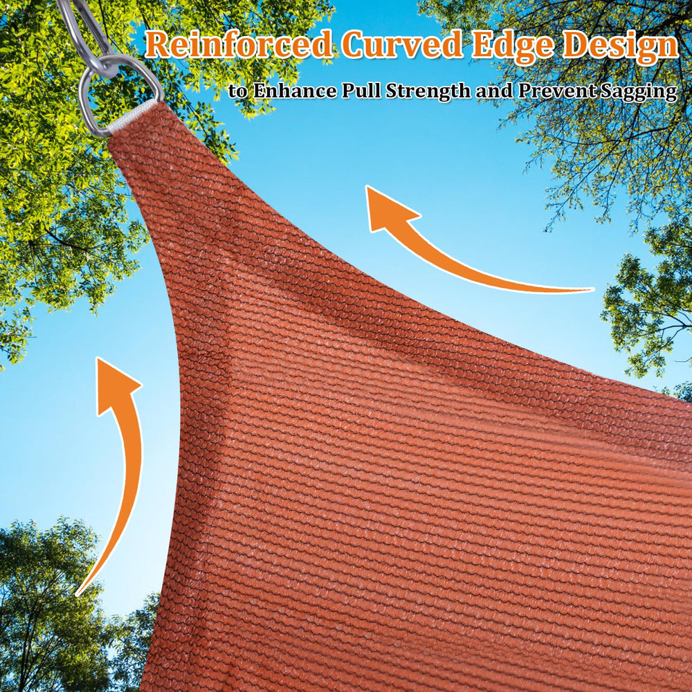 Shade&Beyond sun shade sail in garden setting