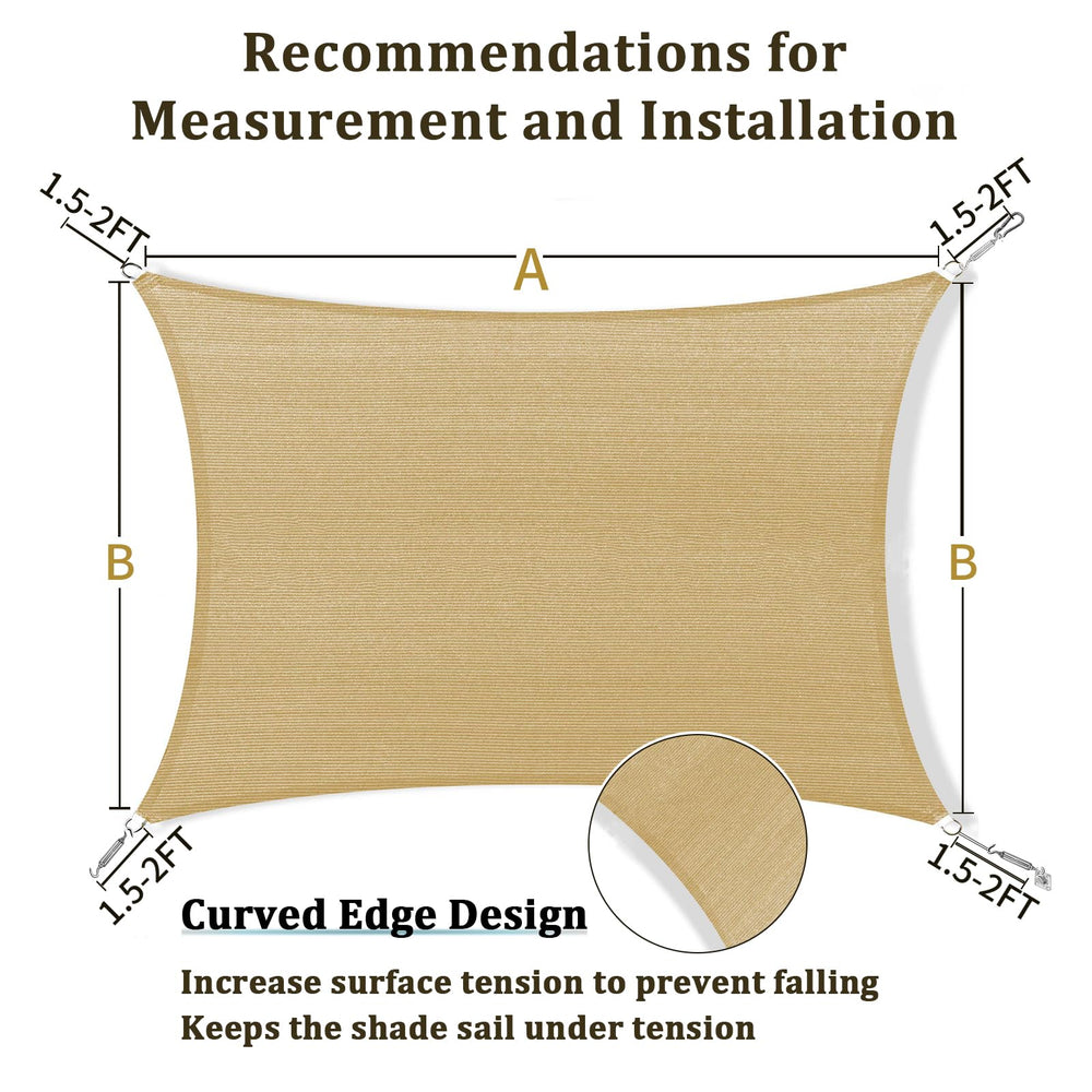 Shade&Beyond Sun Shade Sail providing shade over a patio