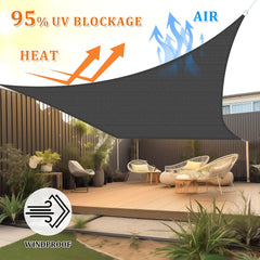 Shade&Beyond sun shade sail showing stainless steel D-rings