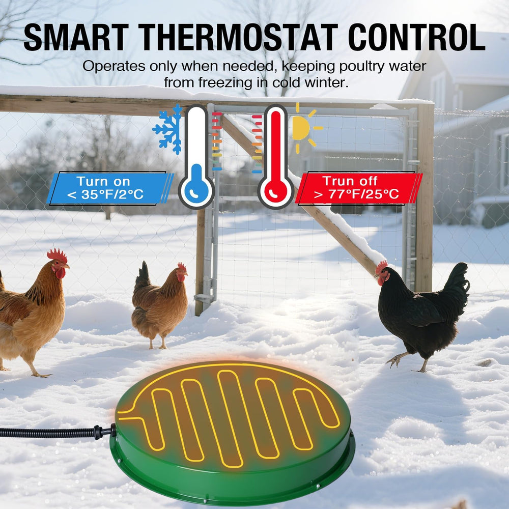 Shaledig Chicken Water Heater with 6.6 ft chew-proof cord
