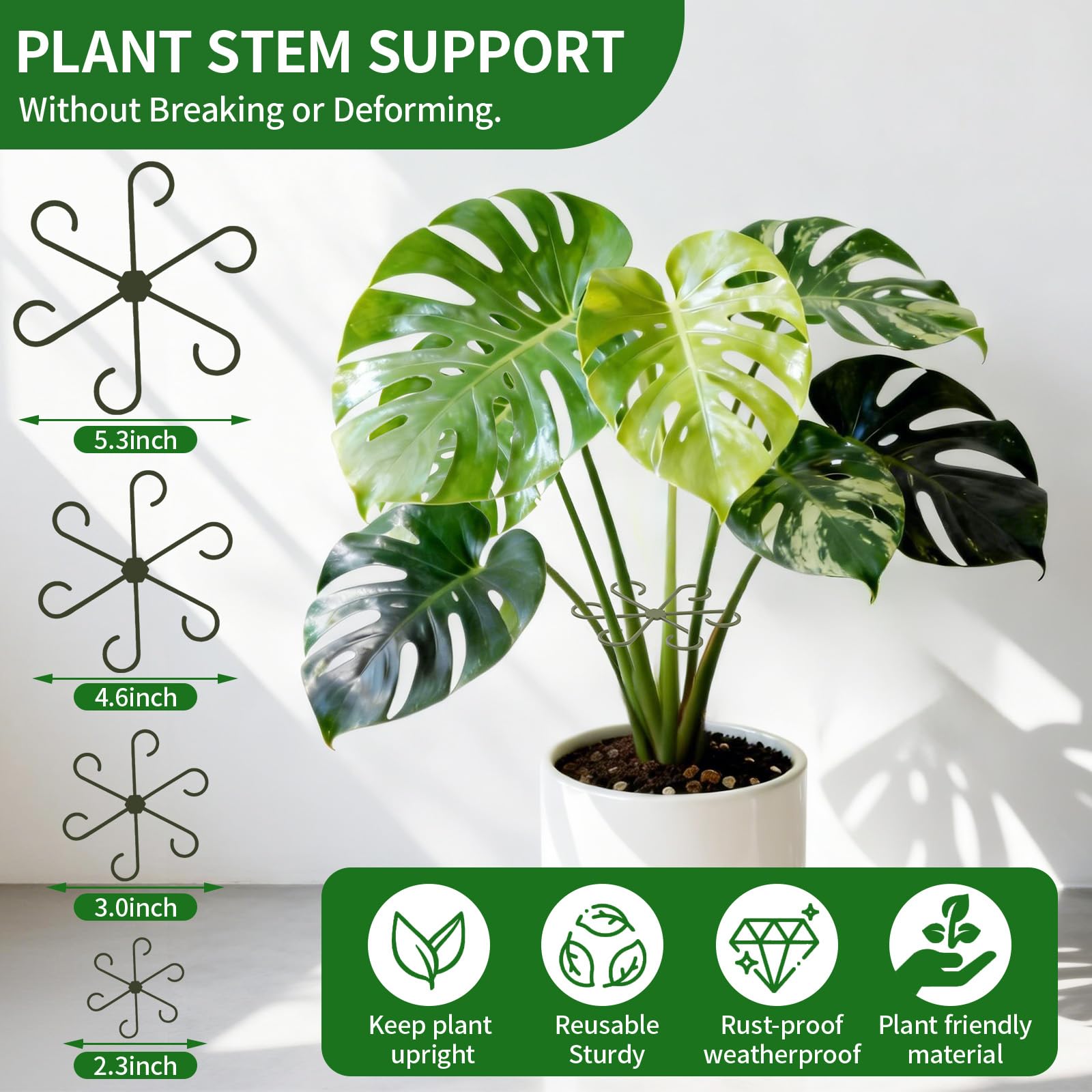 SHAOKAOLU plant support stakes with various plants
