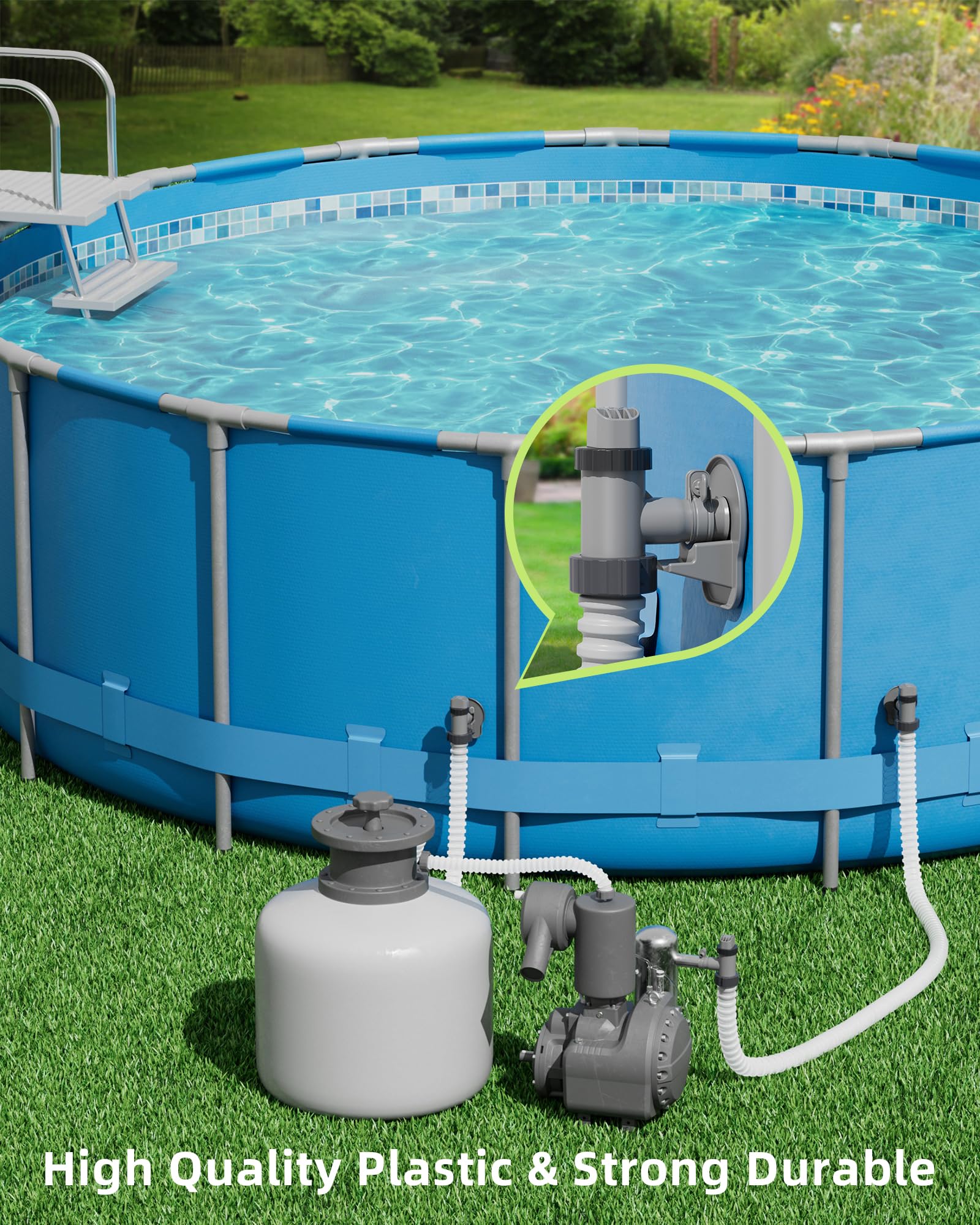 SHAPON Above Ground Pool Valve Set in use