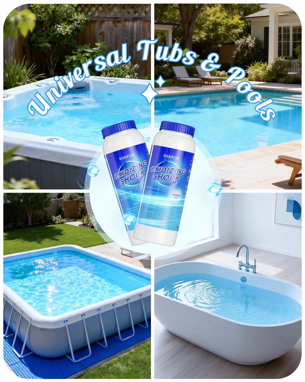 SHAPON Non-Chlorine Hot Tub Shock 2 pack display