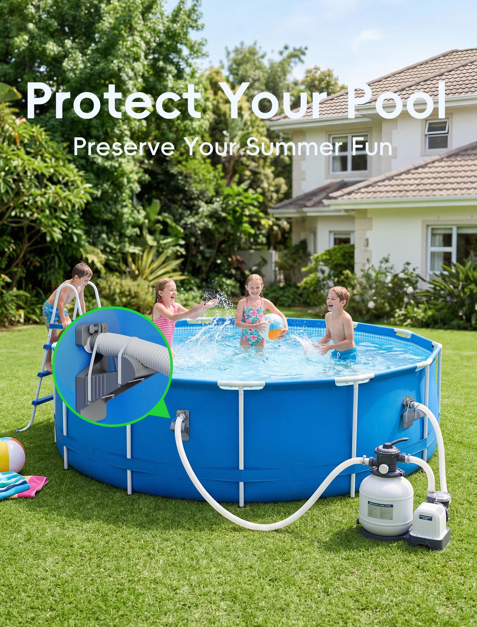 SHAPON pool pipe holder packaging