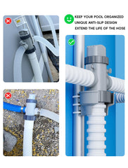 SHAPON Pool Plunger Valve Support Bracket installed on pool