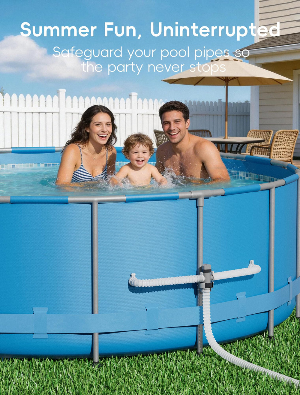 SHAPON Pool Plunger Valve Support Bracket with hoses organized