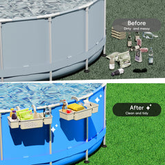 SHAPON storage basket with pool accessories and drinks