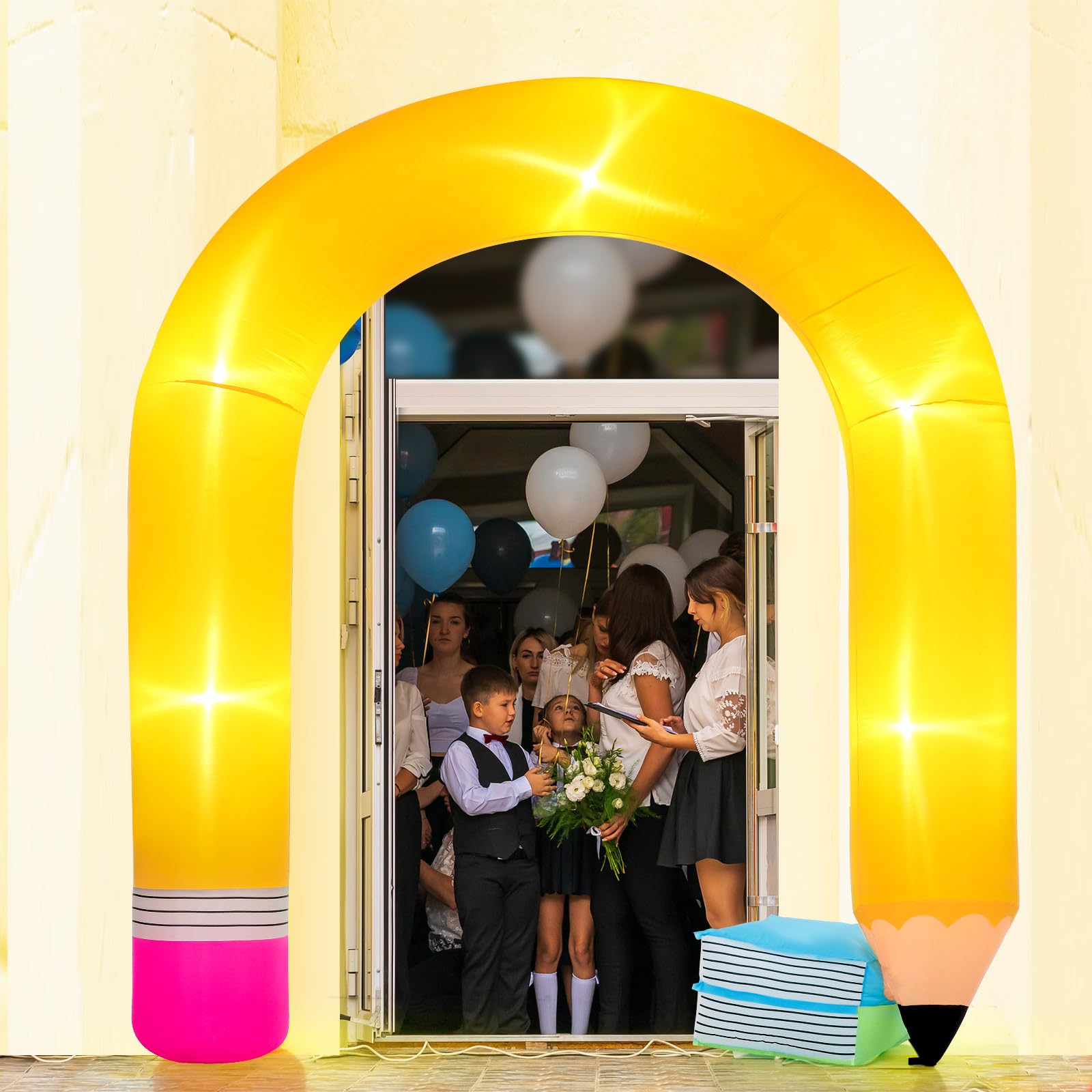 Shappy Inflatable Pencil Arch packed for storage