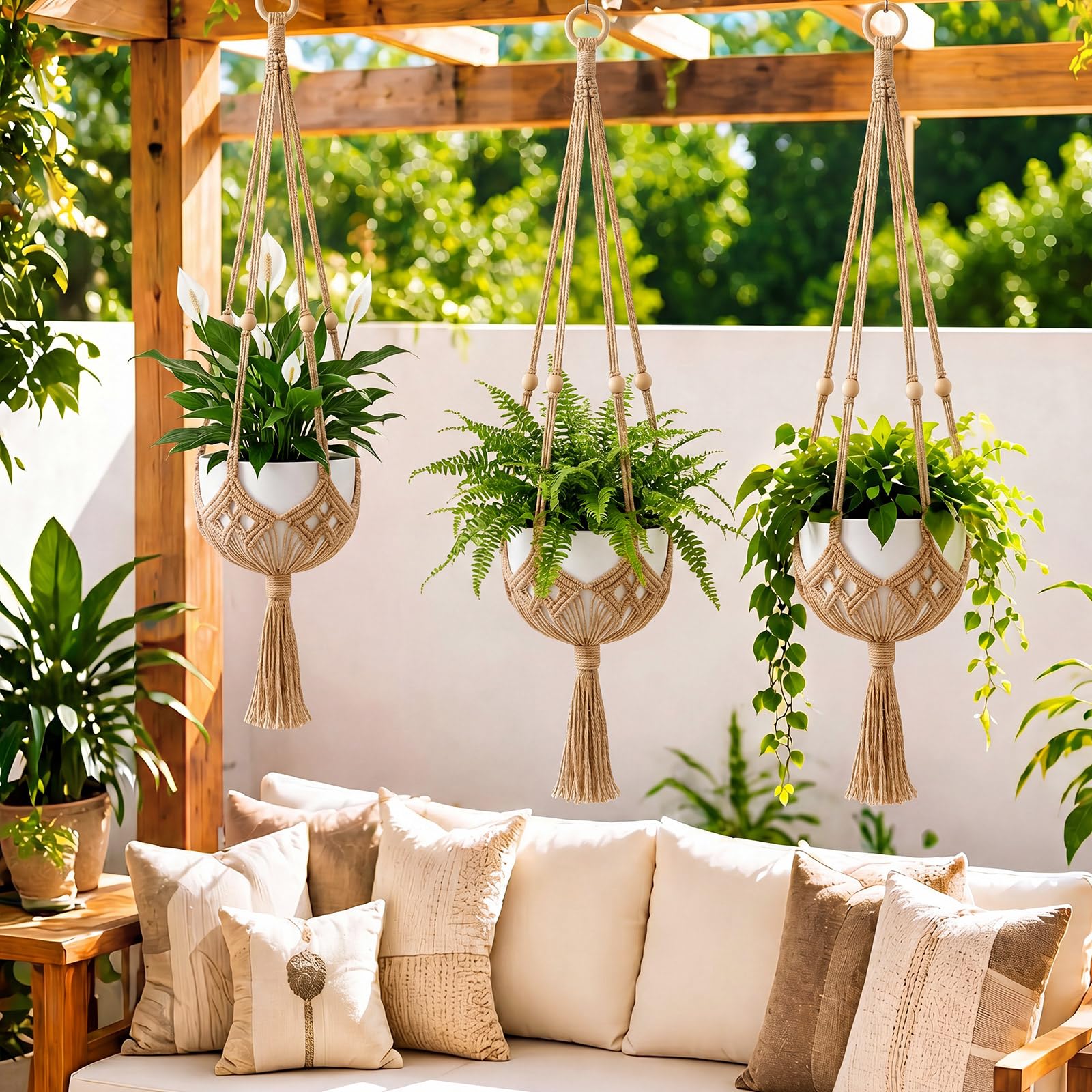 Shappy macrame plant hanger packaging and product details