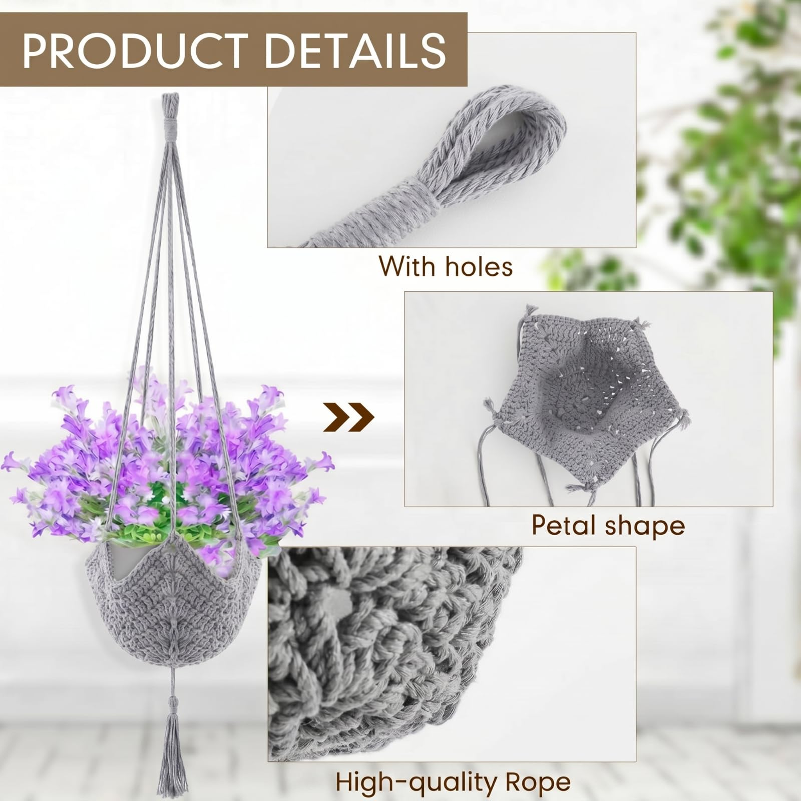 Shappy plant hanger displayed in a cozy indoor setting
