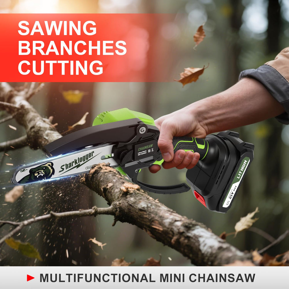 Sharklogger Mini Chainsaw complete kit with accessories