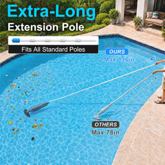 Sharkswell pool vacuum narrow suction head for corners