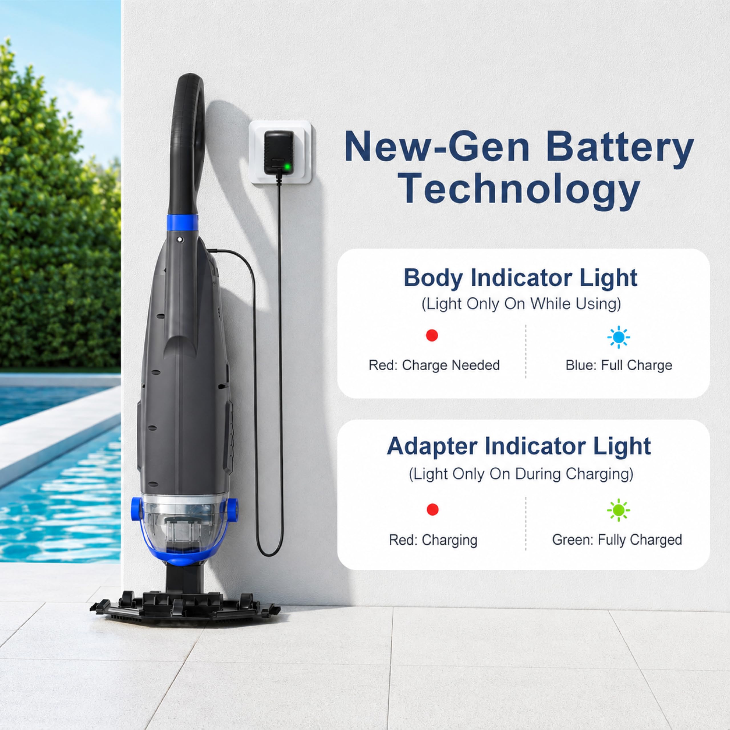 Sharkswell vacuum in an above ground pool during cleaning