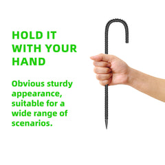 Sharp end of ESSFF garden stake for easy installation