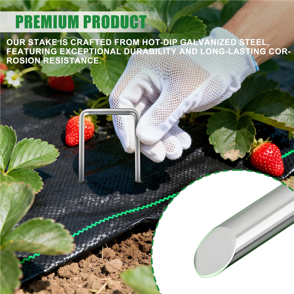 Sharp tips of Zevlux landscape stakes for easy insertion