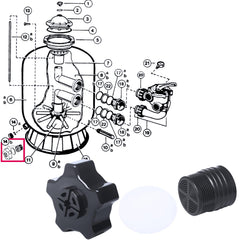 Sharutia SX180LA Pool Sand Filter Drain Cap side view
