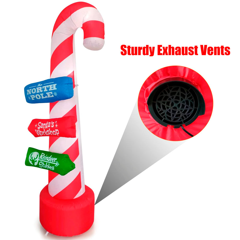 SHDEJTG inflatable candy cane with air blower included