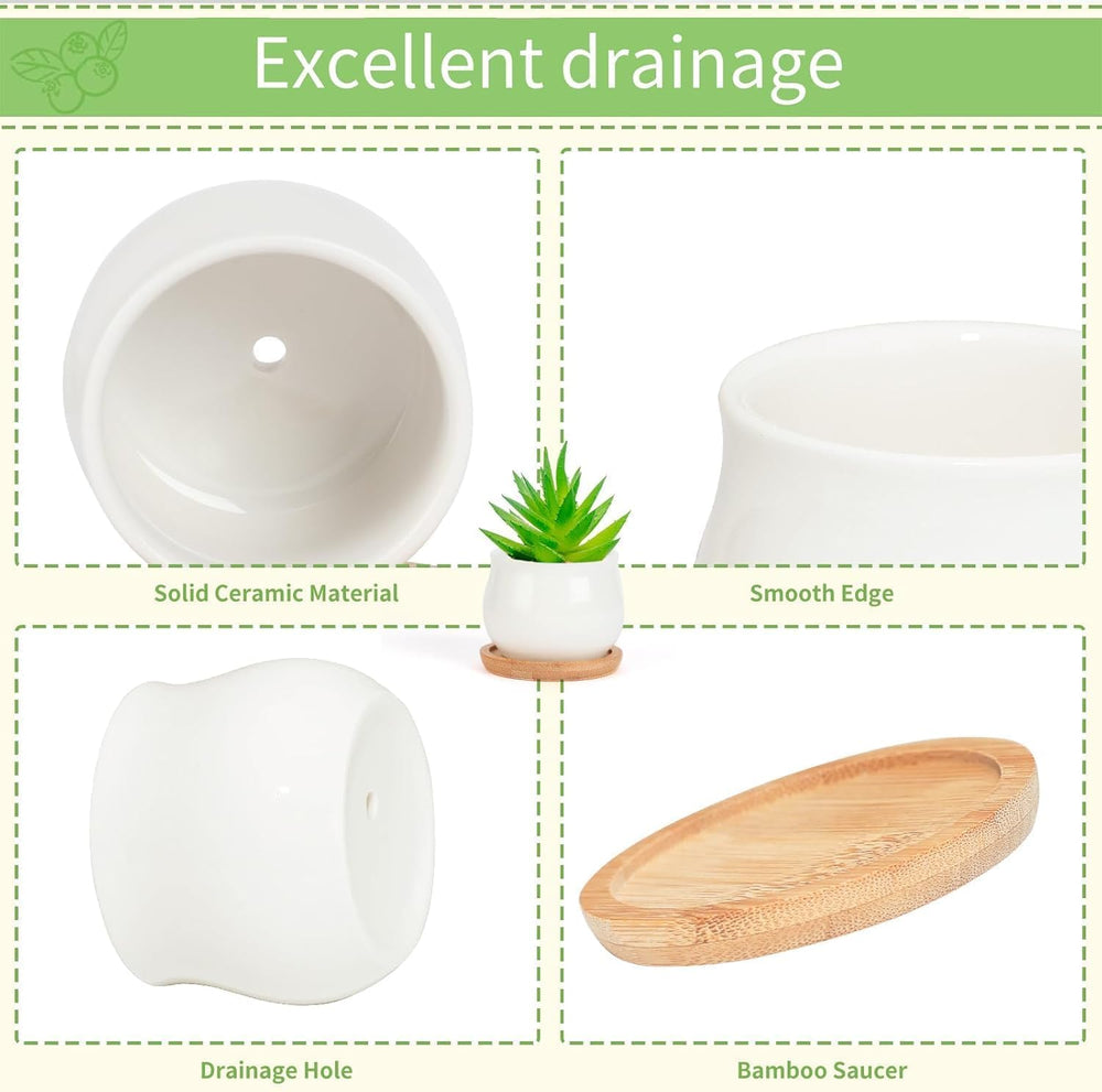 SHECIPIN bamboo tray for plant pots
