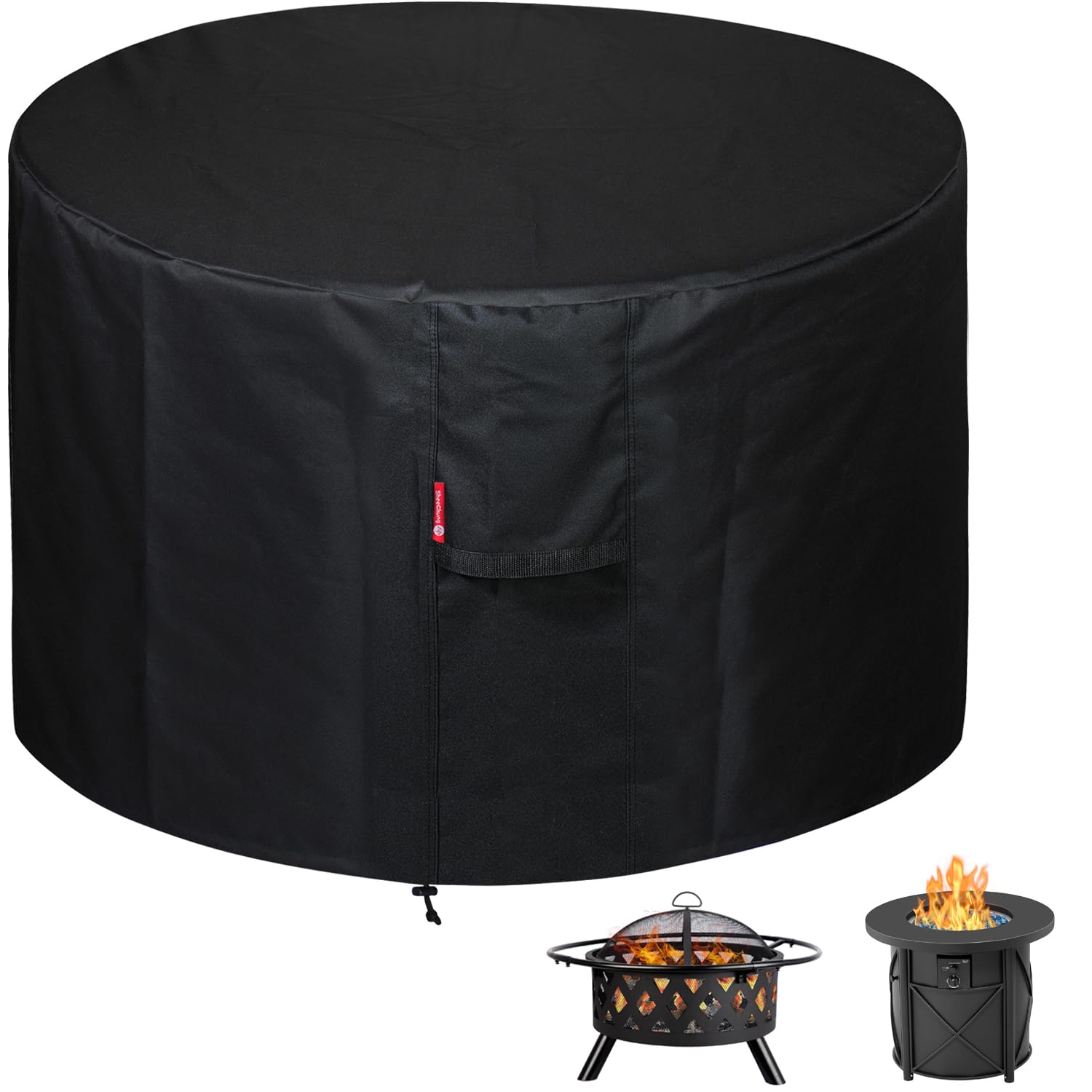 SheeChung Fire Pit Cover 30-inch black front view