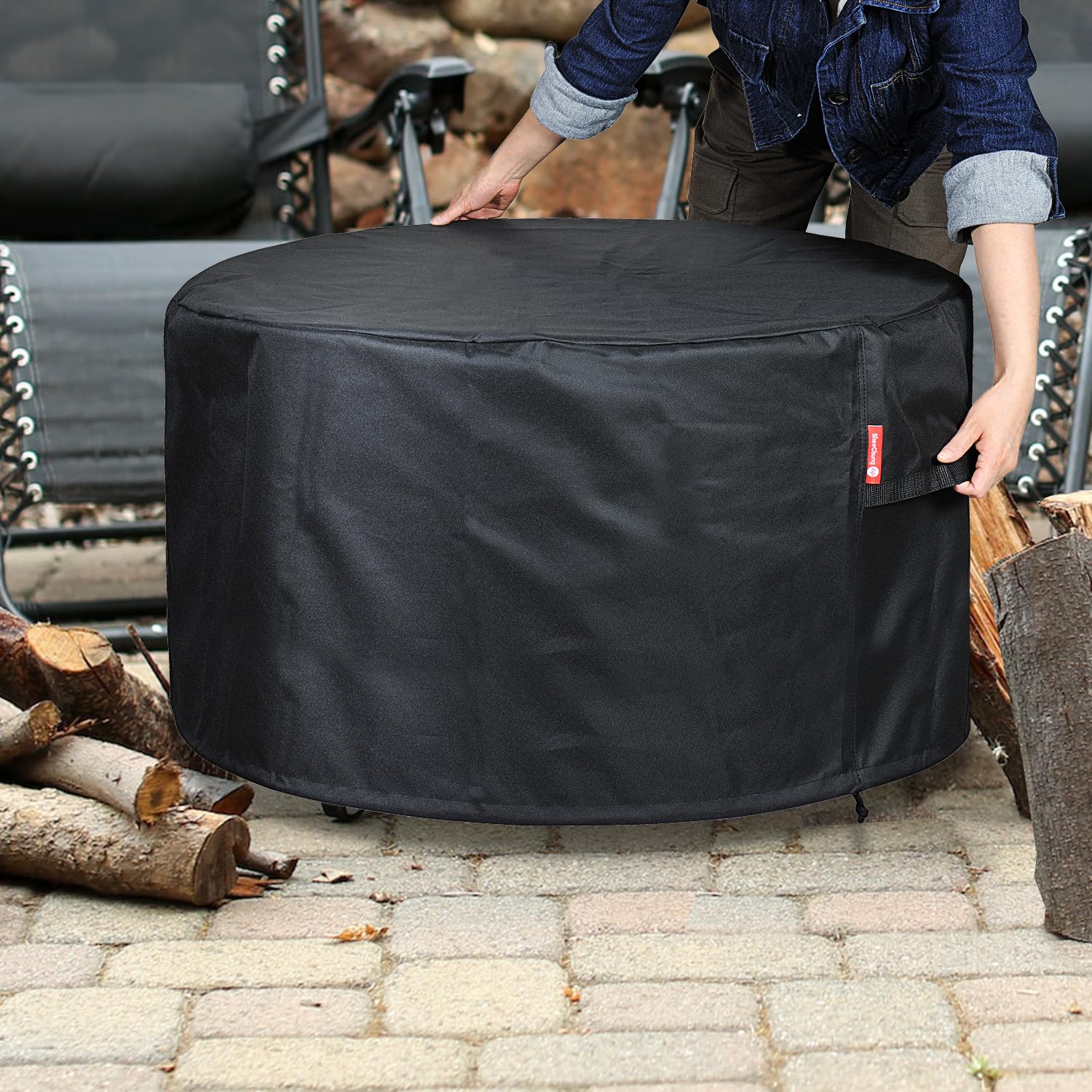 SheeChung Fire Pit Cover 30-inch with air vents