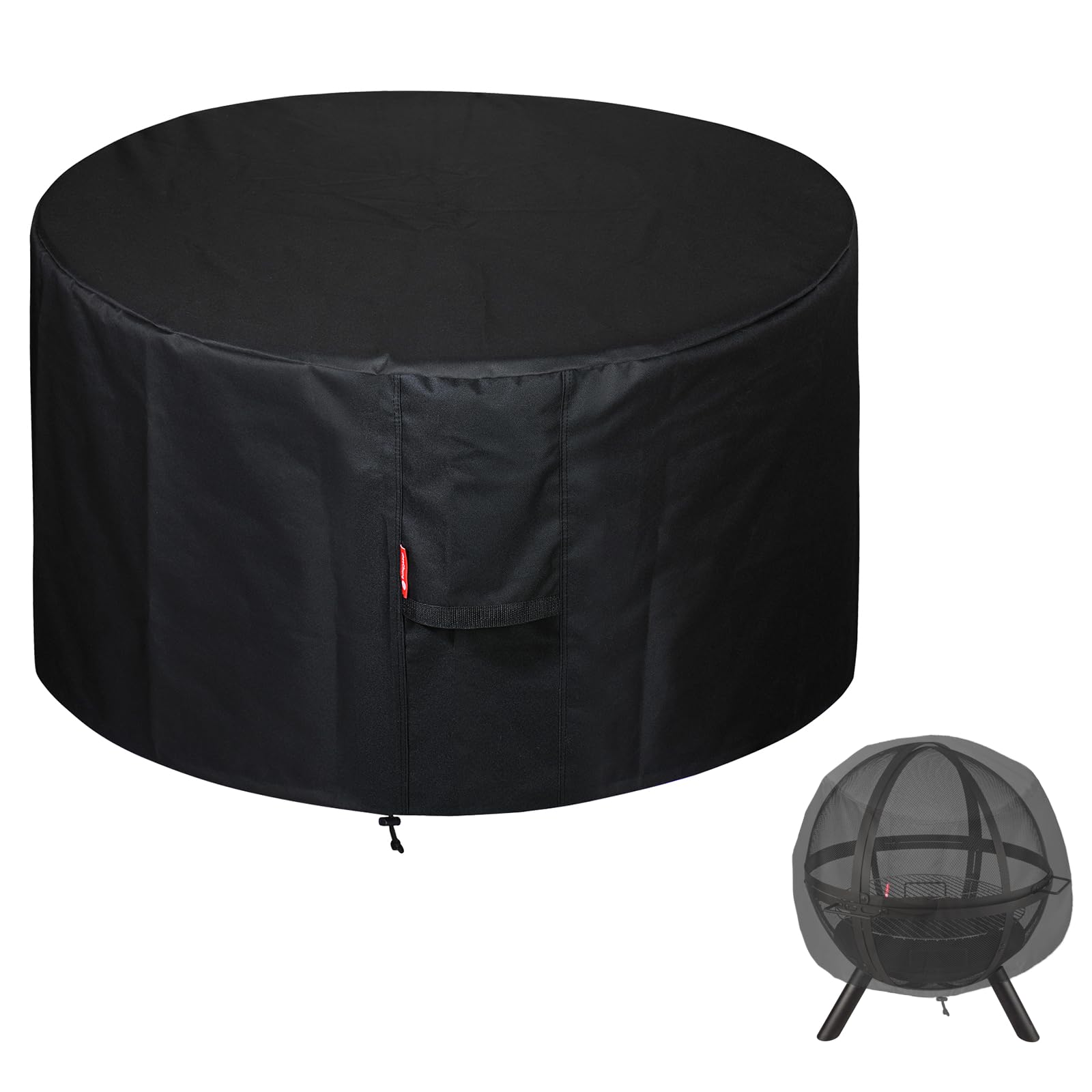 SheeChung Fire Pit Cover 36"DIA black cover front view