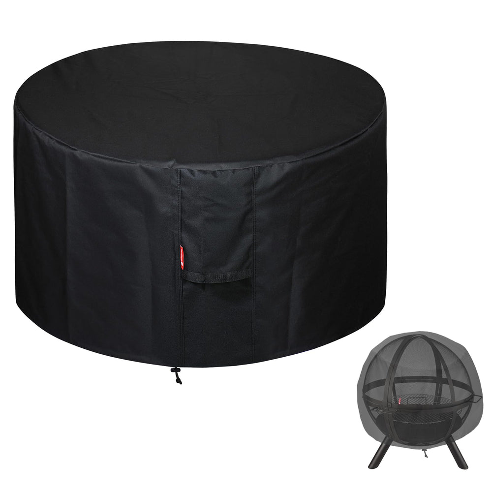 SheeChung Fire Pit Cover 36"DIA black cover front view