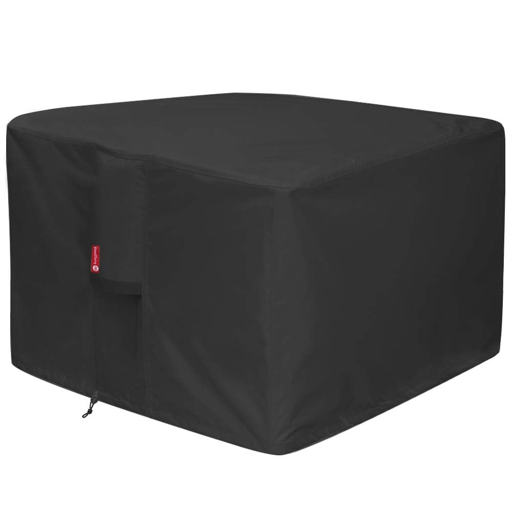SheeChung Fire Pit Cover 48" square black front view
