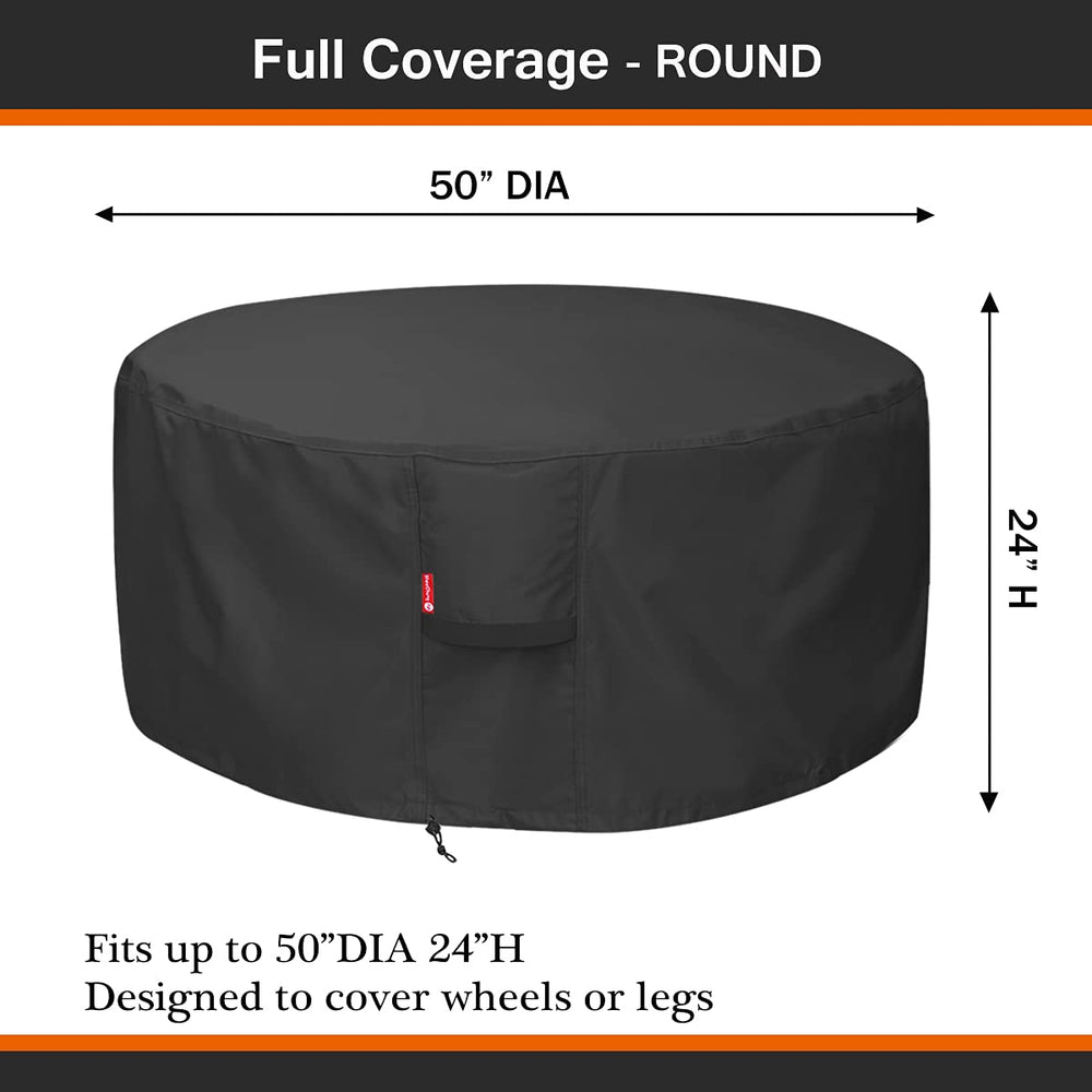 SheeChung Fire Pit Cover 50" Dia with adjustable drawstring