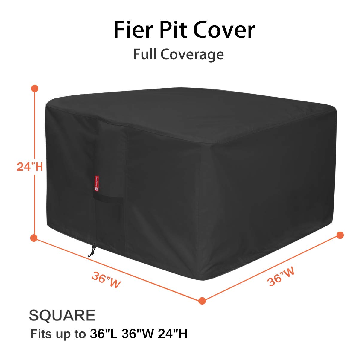 SheeChung fire pit cover adjustable drawstring detail
