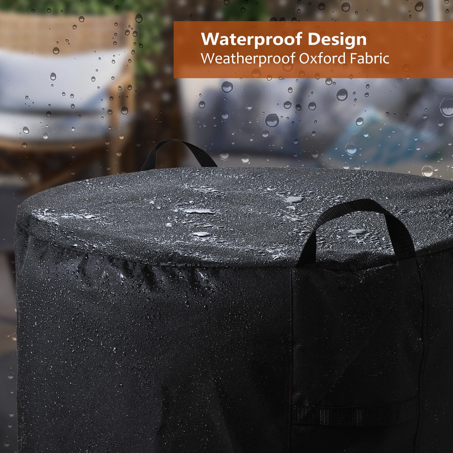 SheeChung Fire Pit Cover black on Solo Stove Yukon