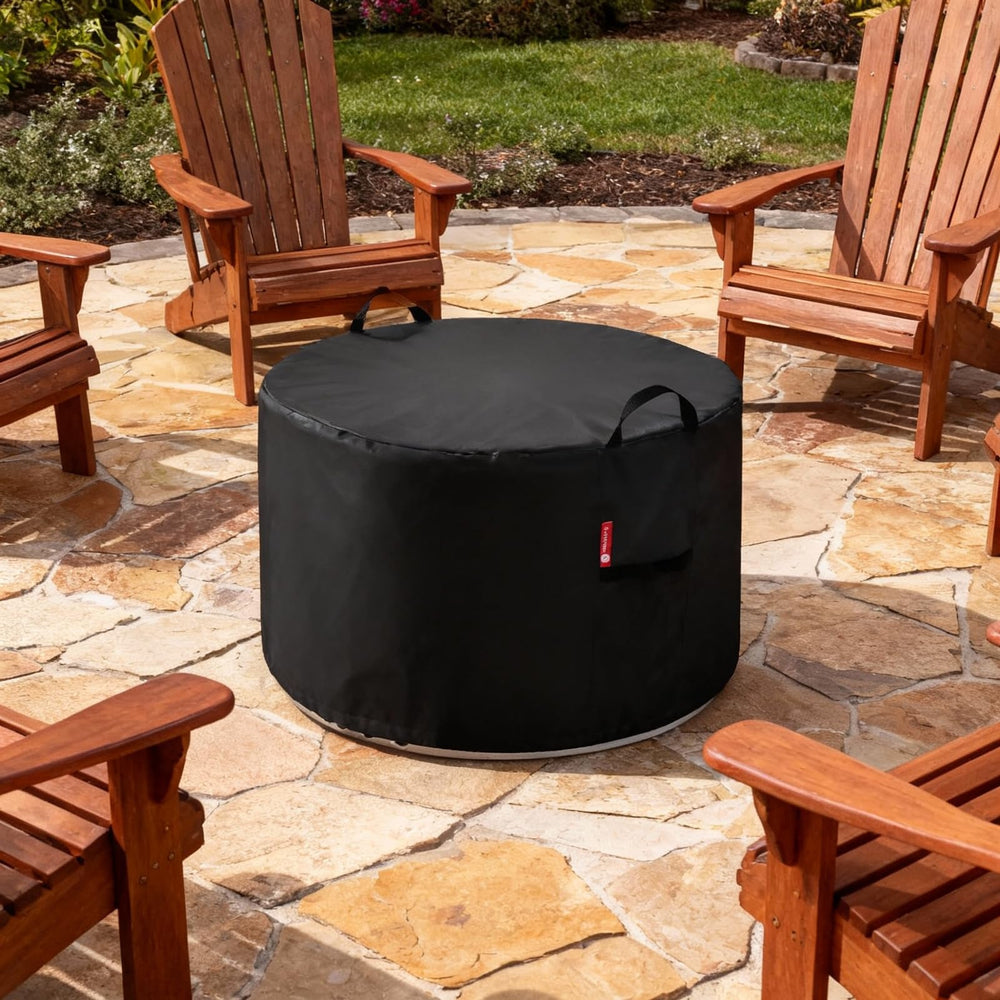 SheeChung Fire Pit Cover black with mesh ventilation