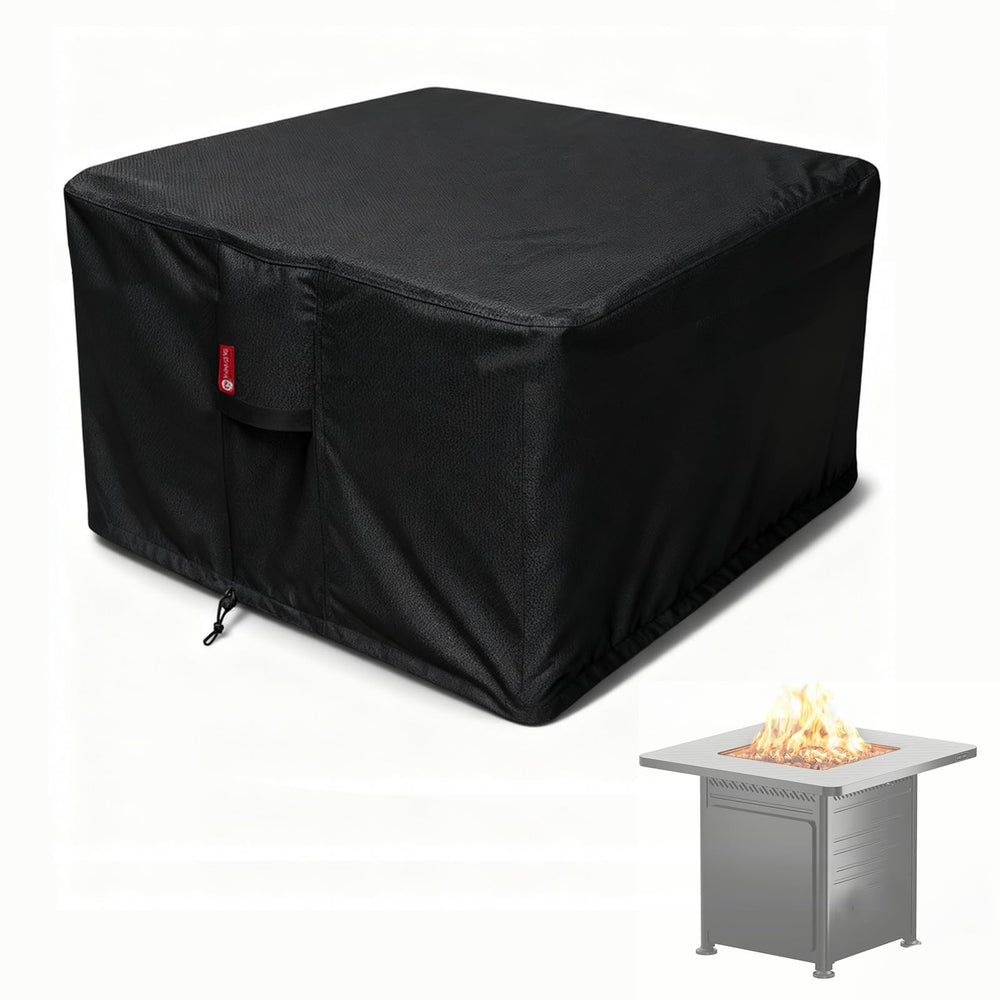 SheeChung Fire Pit Cover front view, 30"L x 30"W, waterproof fabric