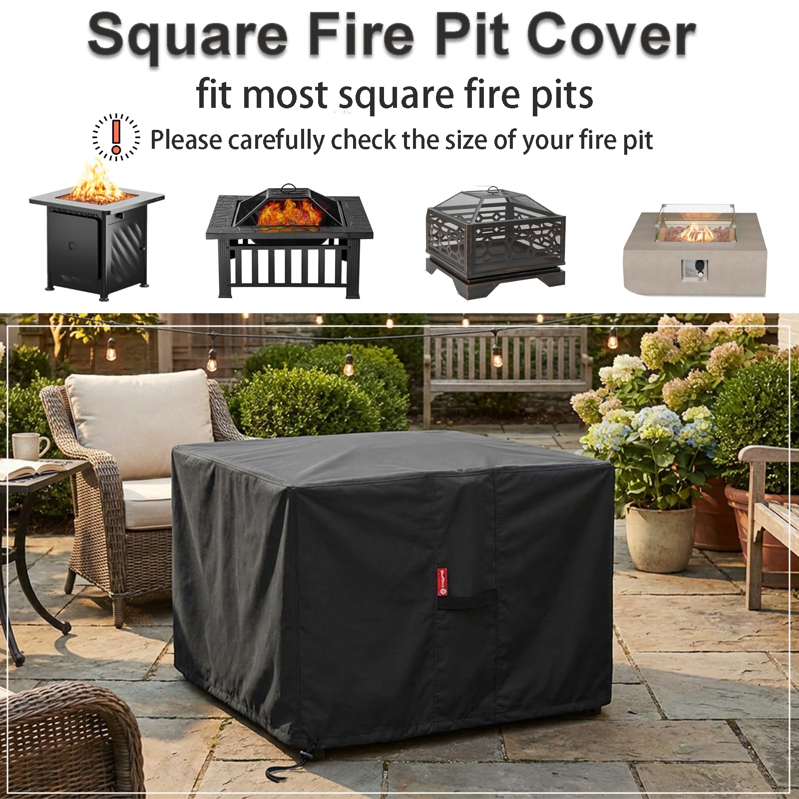 SheeChung Fire Pit Cover in outdoor setting
