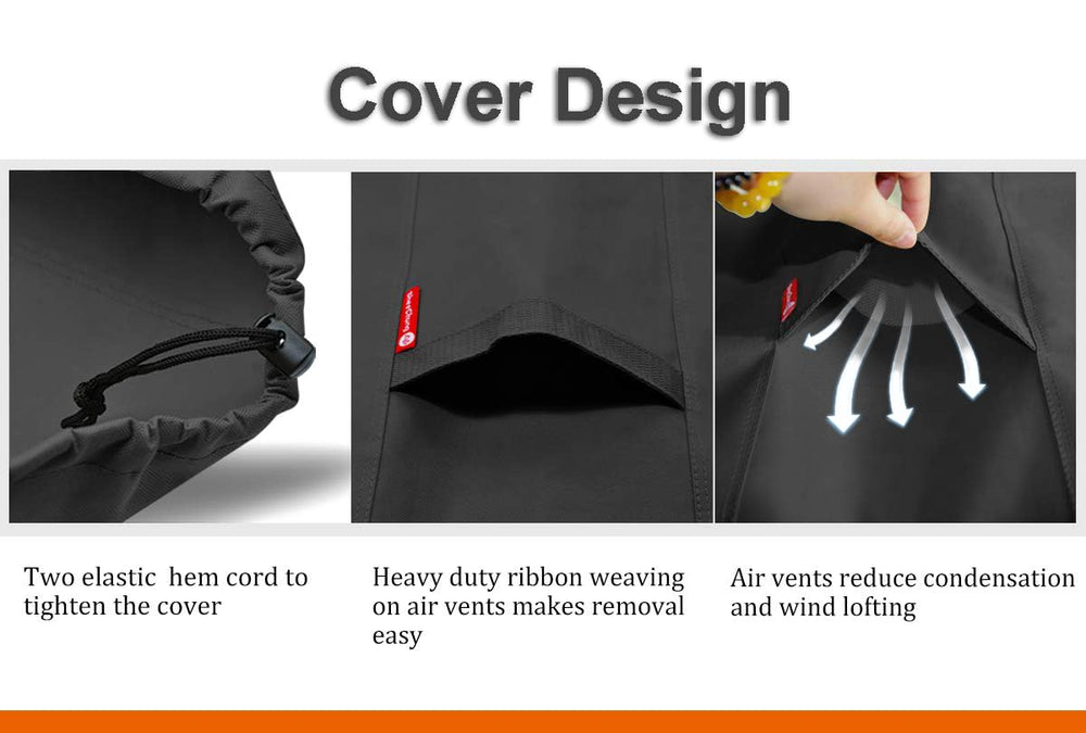 SheeChung fire pit cover on a patio with fire pit