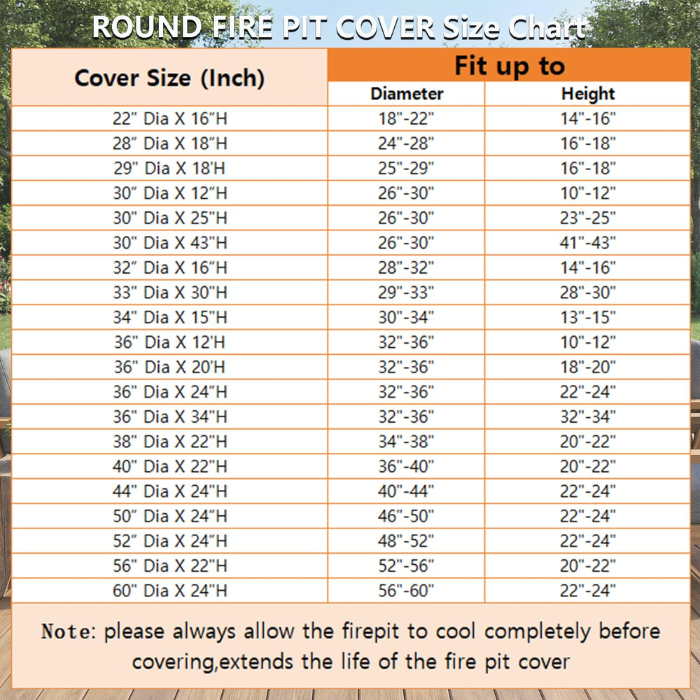 SheeChung Fire Pit Cover protecting fire pit from snow