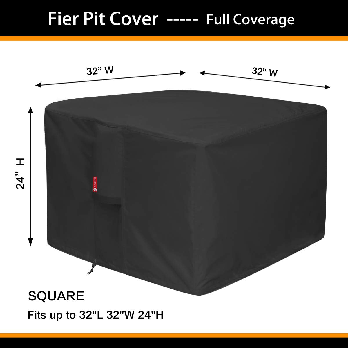 SheeChung Fire Pit Cover showing adjustable drawstring